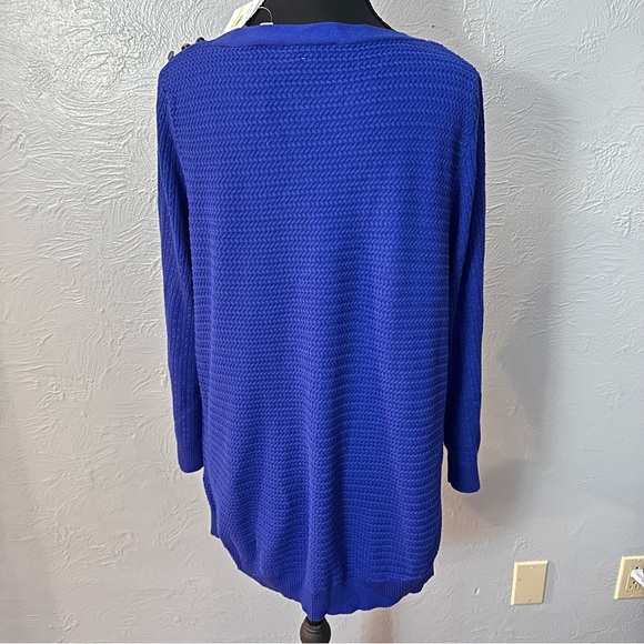 Rafaella Sapphire Blue Tie Front Knit Top | Size M | NWT - Picture 9 of 15